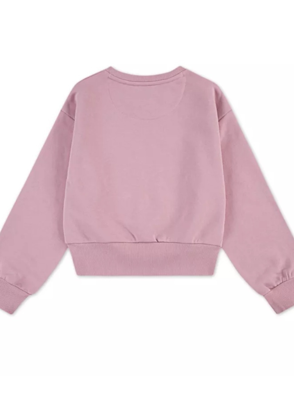 Levi's Pink Gold Rhinestone Bow Crewneck Cozy Fleece Pullover Coquette Size M - Picture 2 of 5